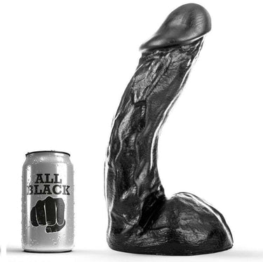 Dildo All Black Piegato Stimolazione Punto G e Anale 28 cm